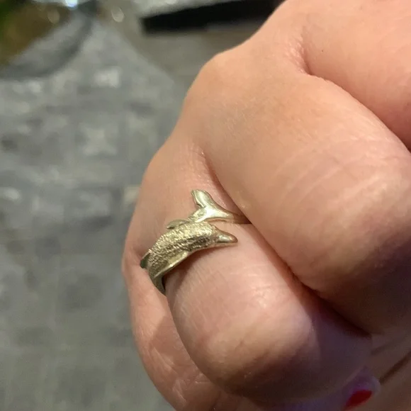 Dolphin gold ring - Picture 5 of 6